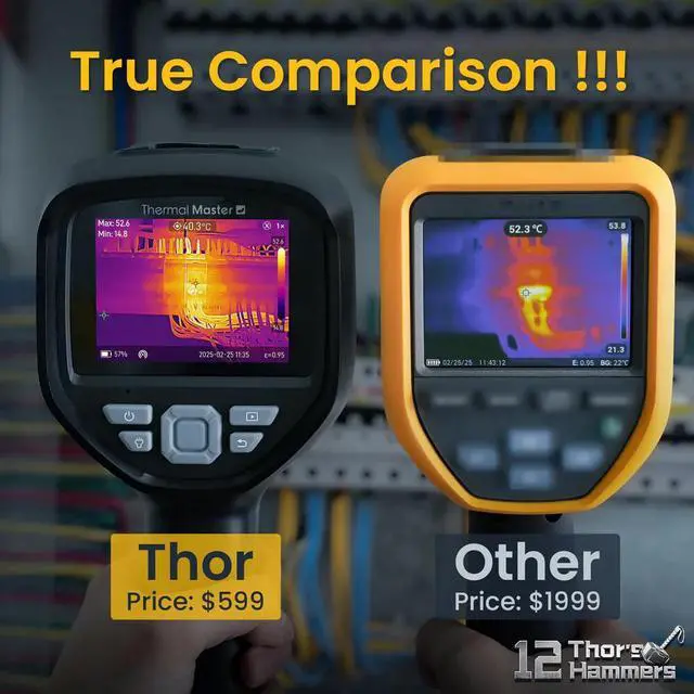 Alt view image 2 of 7 - 512×384 X³ Super Resolution THOR001 Handheld Thermal Camera 550 LED Lamp Laser