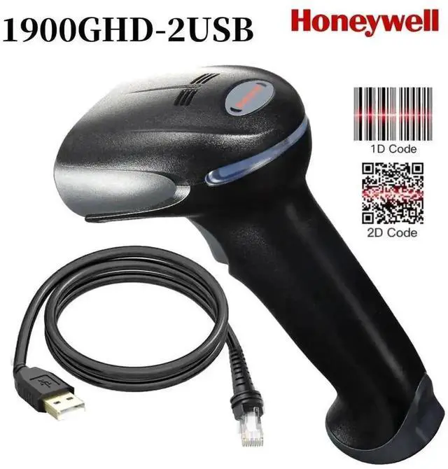 Main image of MECARE Xenon 1900g Wired General Duty Barco de Scann er 1D PDF417 2D HD Focus USB Black, USB Kit - 1900GHD-2USB