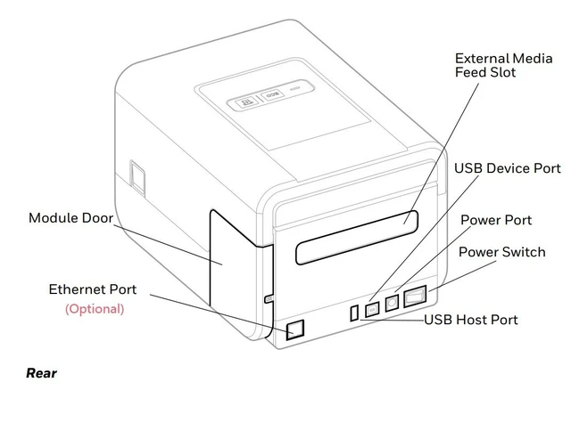 Alt view image 7 of 7 - PC42E-T 203dpi USB Direct Thermal Desktop Printer PC300TCB000201