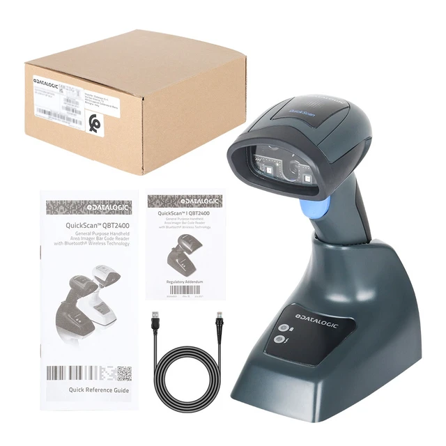 Alt view image 6 of 6 - QuickScan QBT2430-BK-BTK1 Wireless 2D USB Kit w/ Base
