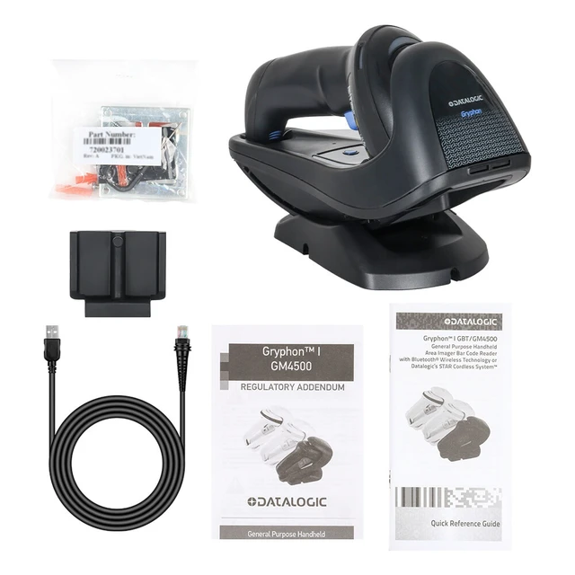 Alt view image 7 of 7 - Gryphon GM4500-BK-433K1 Wireless w/ USB Cable & Cradle