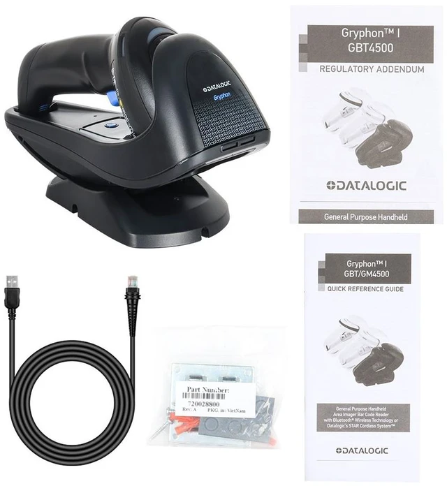 Alt view image 6 of 6 - GBT4500-BK-BTK1 Wireless Bluetooth 2D USB with Cradle
