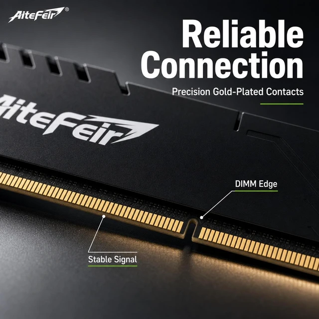 Alt view image 4 of 7 - AiteFeir DDR4 RAM 16GB(8GB*2) 3200MHz Desktop Memory 1.2v DIMM 288-Pin Desktop Computer Memory CL22