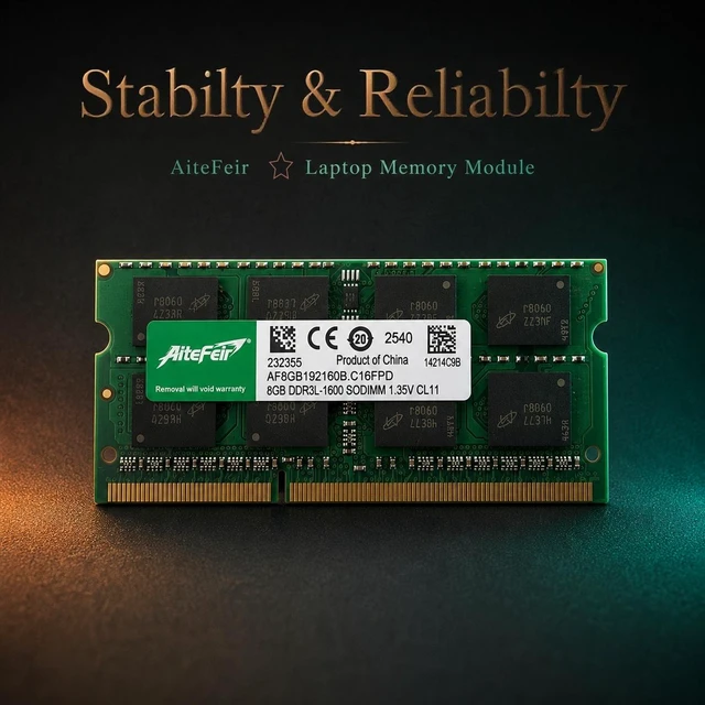 Alt view image 5 of 7 - AiteFeir DDR3L 16GB Kit (2x8GB) 1600MHz Laptop RAM, PC3L-12800 204-Pin SO-DIMM Notebook Memory, 1.35V Non-ECC Unbuffered, Memory Upgrade for Compatible Laptops