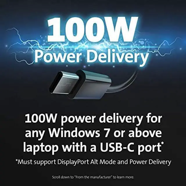 Alt view image 5 of 5 - Kensington SD4850P USB-C Docking Station for Dell, HP, Lenovo, Surface, PixelBook, Pixel Slate- Dual 4K Video, 100W PD (K34115NA)