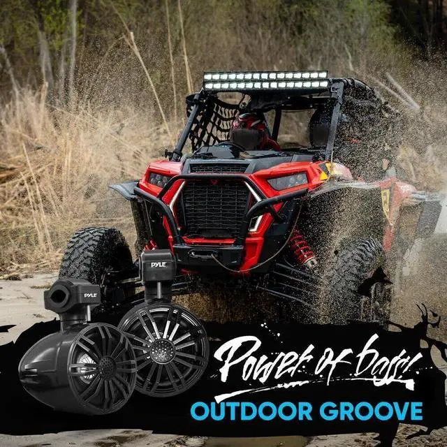 Alt view image 7 of 7 - Pyle 3.5 Waterproof Rated Off-Road Speakers-for Motorcycle or Car (Black)