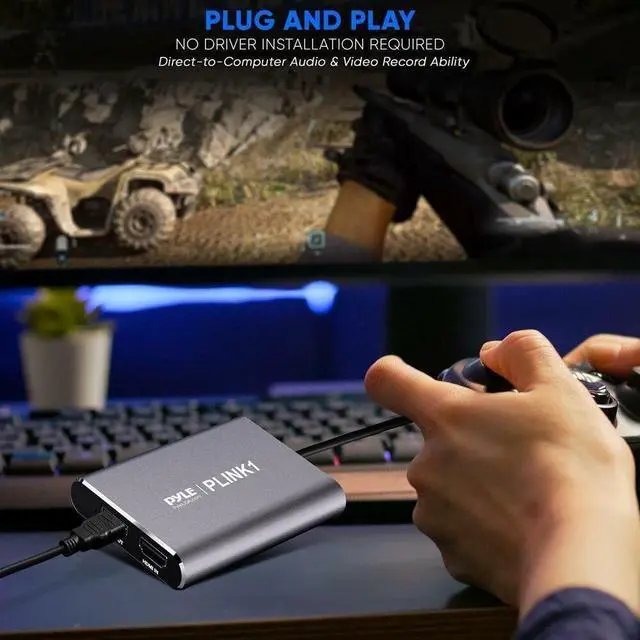 Alt view image 4 of 7 - Pyle HDMI Video Capture Card-1080p 60fps,Game Capture Card,4K HDMI,Game Console