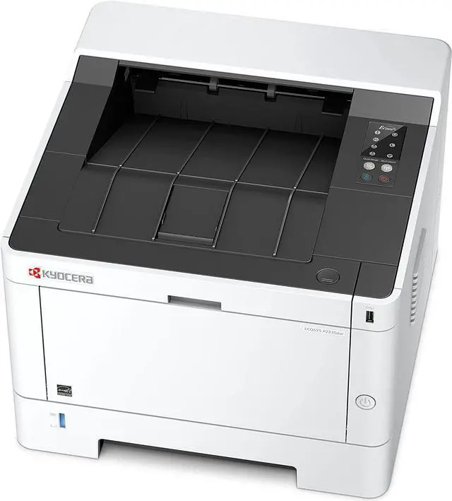 Alt view image 3 of 4 - Kyocera ECOSYS P2235dw Monochrome Network Laser Printer, 37ppm, Up to Fine 1200 dpi, Gigabit Ethernet, Wireless & Wi-Fi Direct, Mobile Print, Auto-Duplex, LED Control Panel, 256 mb, 250 Sheet Tray