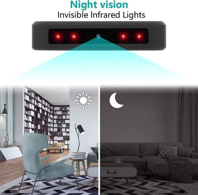 Alt view image 4 of 6 - 64GB Spy Camera Hidden Camera 10000 mAh Full HD 1080P Mini Spy Hidden Camera,Nanny Cam Hidden Camera,Small Hidden Camera with Gravity Sensor/Night Vision - Portable Security Cameras No WiFi