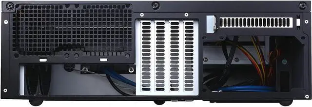Alt view image 3 of 7 - SilverStone Technology HTPC Case with Aluminum Front Panel Micro-ATX, 2X Hot-Swap Drive Bays, 3x120mm Golf Bladed Fan, USB 3.0 X2 in Black GD06B-USA