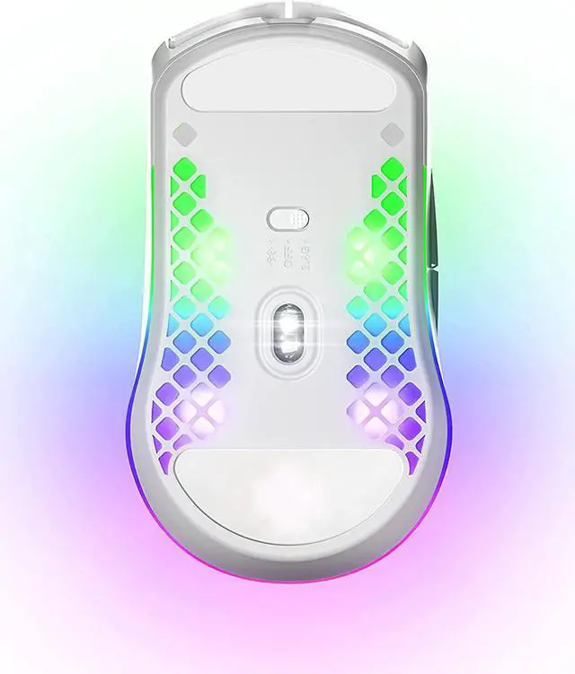 Alt view image 3 of 5 - SteelSeries Aerox 3 Wireless - Super Light Gaming Mouse - 18,000 CPI TrueMove Air Optical Sensor - Ultra-Lightweight 68g Water Resistant Design - 200 Hour Battery Life(Snow Edition)