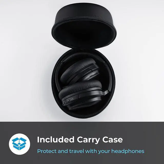 Alt view image 7 of 7 - SE7 Hybrid Active Noise Cancelling Headphones, Bluetooth Wireless Headphones, Over Ear Bluetooth Headphones with ENC Clear Calls, Deep Bass, 30Hrs for Talk/Music/Work, Black