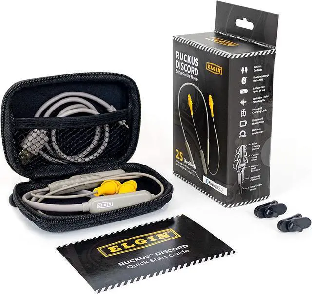 Alt view image 6 of 7 - Ruckus Discord Bluetooth Earplug Earbuds | OSHA Compliant Wireless Noise Reduction in-Ear Headphones : Isolating Ear Plug Earphones