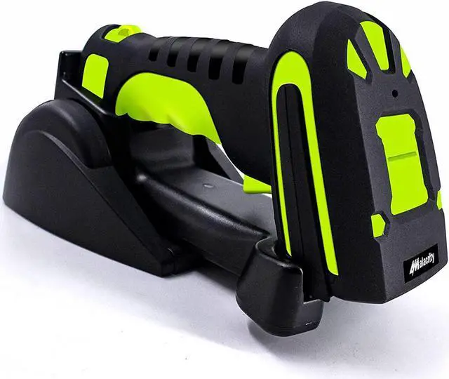 Alt view image 2 of 7 - Alacrity Upgraded QR 2D Industrial Barcode Scanner, Wireless Charging Cradle, 1968 ft Long Transmission Distance, Bluetooth & 433Mhz Wireless 2in1 Barcode Reader, Dust Shock Proof Hands Free
