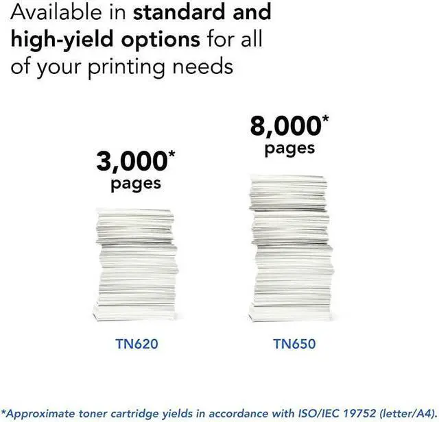 Alt view image 5 of 5 - Genuine High Yield Toner Cartridge TN650 Replacement Black Toner Page Yield Up To 8000 Pages