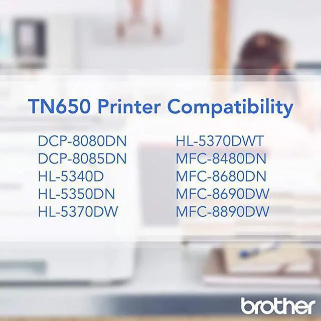 Alt view image 2 of 5 - Genuine High Yield Toner Cartridge TN650 Replacement Black Toner Page Yield Up To 8000 Pages
