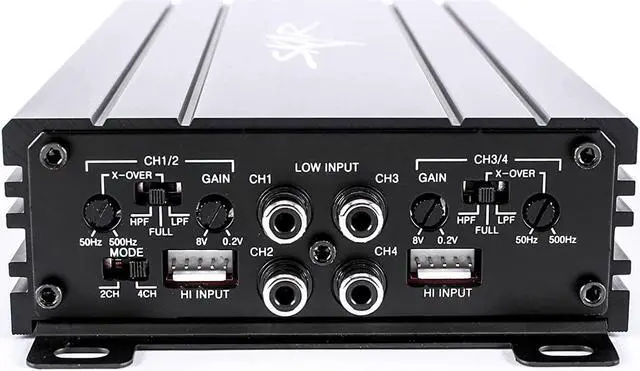 Alt view image 3 of 6 - Skar Audio SK-M4004D Compact Full-Range Class D 4 Channel Car Amplifier, 400W