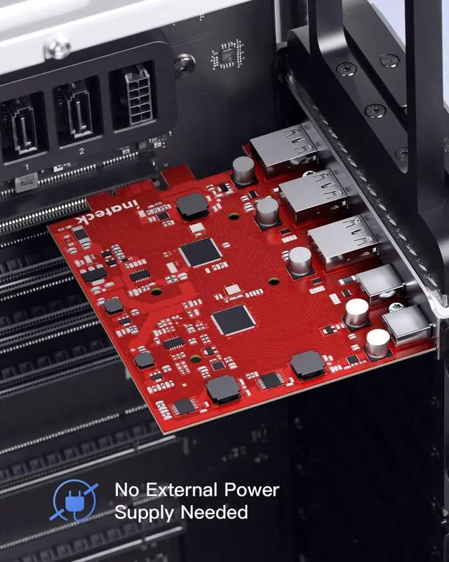 Alt view image 7 of 7 - Inateck PCIe to USB 3.2 Gen 2 Expansion Card 8 Gbps 3 Type A & 2 Type C Ports