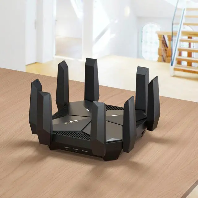 Alt view image 3 of 5 - TP-Link Archer AXE300 AXE16000 Quad-Band Wi-Fi 6E Router    Black