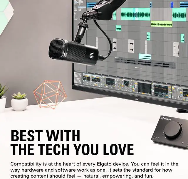 Alt view image 3 of 7 - Elgato XLR Solution - Dynamic XLR Microphone, Audio Mixer for XLR Mic to USB-C, Noise Rejection, Digital Mixing Software for Podcasting, Streaming, Broadcasting for Mac, PC with 10ft/3m XLR Cable