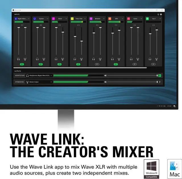 Alt view image 6 of 7 - Elgato XLR Solution - Dynamic XLR Microphone, Audio Mixer for XLR Mic to USB-C, Noise Rejection, Digital Mixing Software for Podcasting, Streaming, Broadcasting for Mac, PC with 10ft/3m XLR Cable