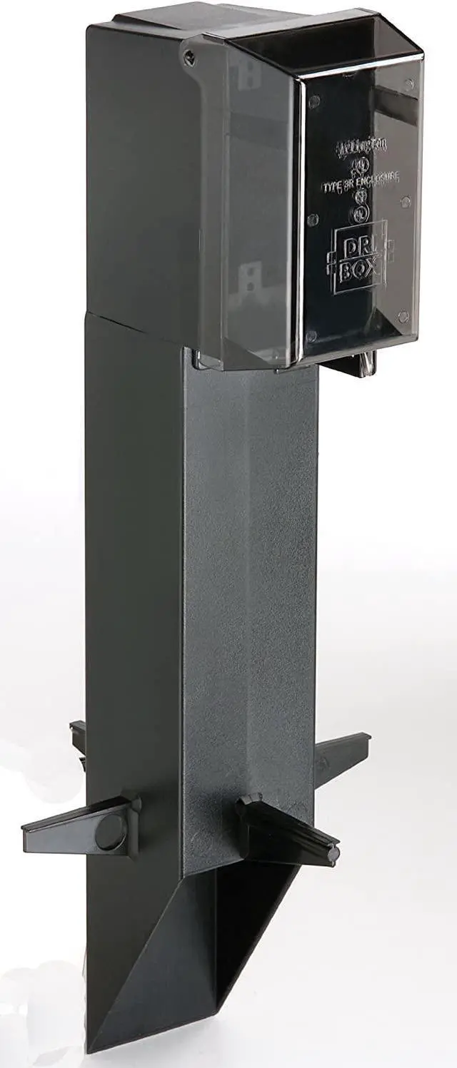 Main image of GPD19B-1 Gard-N-Post Low-Profile Outdoor Landscape Lighting Post Enclosure with Outlet Cover, 19.5-Inch, Black, 1-Pack