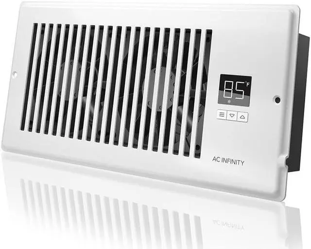 Main image of AIRTAP T4, Quiet Register Booster Fan, Heating / Cooling 4 x 10 Registers White