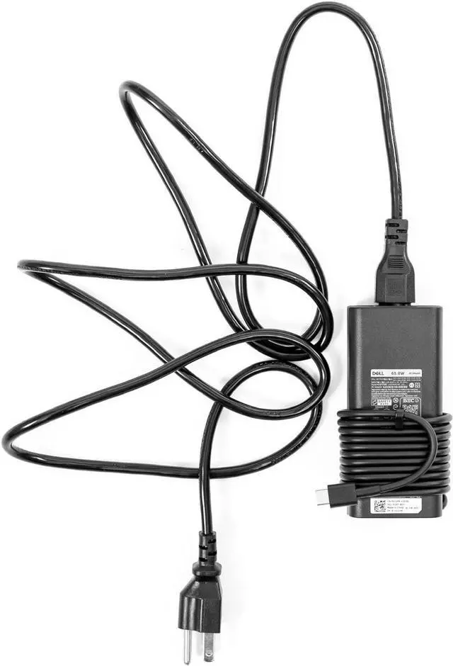 Alt view image 4 of 5 - Dell Laptop Charger 65W Watt USB Type C AC Power Adapter LA65NM190/HA65NM190/DA65NM190 Include Power Cord for Dell XPS 12 9250, XPS 13 9350 Compatible with XPS Series and Latitude 5000 Series