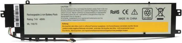 Alt view image 6 of 6 - NEW L13L4P01 Battery For Lenovo Y40-70AT-IFI Y40-70AM Y40-70AS Y40-80F 48WH US