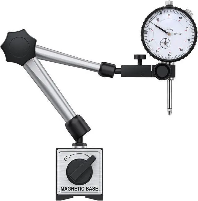 Main image of Dial Indicator Magnetic Base Holder Stand 0-1 inch Test Gauge Tool Kit