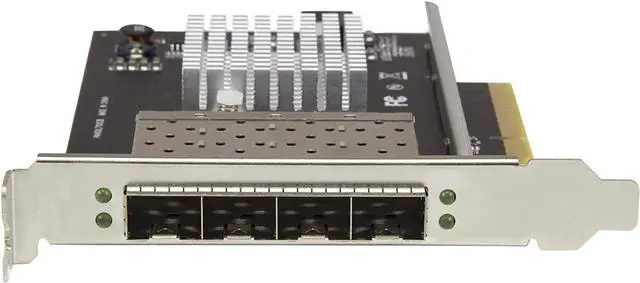 Alt view image 5 of 6 - Quad Port 10G SFP+ Network Card - Intel XL710 Open SFP+ Converged Adapter - PCIe 10 Gigabit Ethernet Server NIC - 10GbE Fiber Optic LAN Card - Dell PowerEdge HPE ProLiant (PEX10GSFP4I)