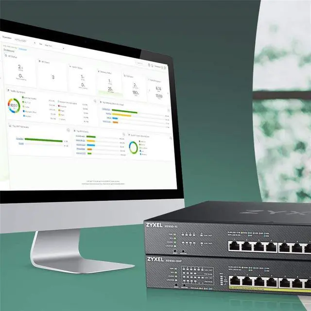 Alt view image 5 of 5 - ZYXEL 10-Port Multi-Gigabit Ethernet Smart Switch (XS1930-10) - Managed, 2X 10G Ethernet, 2X 10G SFP+, Optional Nebula Cloud Management, Rackmount, Limited Lifetime Protection