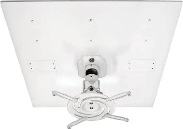 Main image of Amer AMRDCP100KIT Universal Adjustable 2 x 2 feet Drop Ceiling Projector Mount, Suspended Drop-in Ceiling Projection Mounting Kit, White