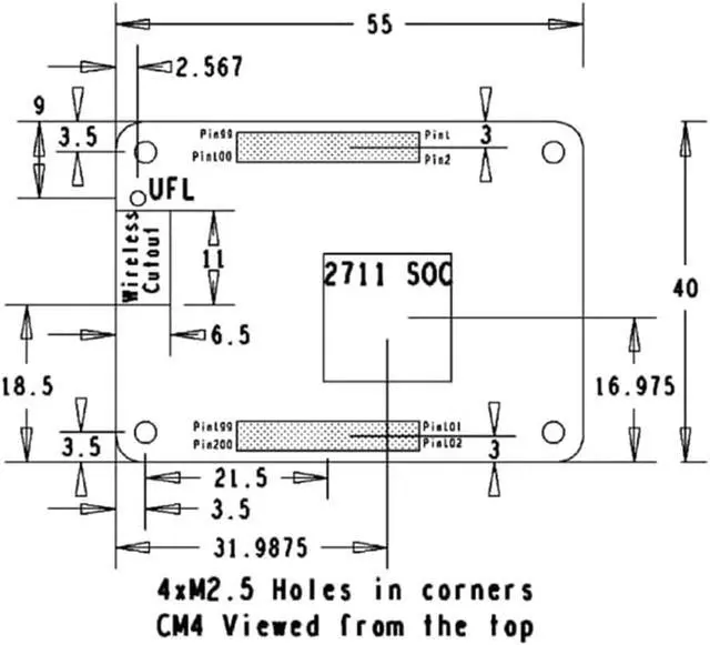 Alt view image 4 of 7 - Raspberry Pi Compute Module 4 with CM4 heatsink PWM Fan, CM4 8GB RAM 32GB eMMC Single Board 64-Bit Quad-Core Processor Bluetooth 5.0 Dual-Band WiFi (CM4108032)