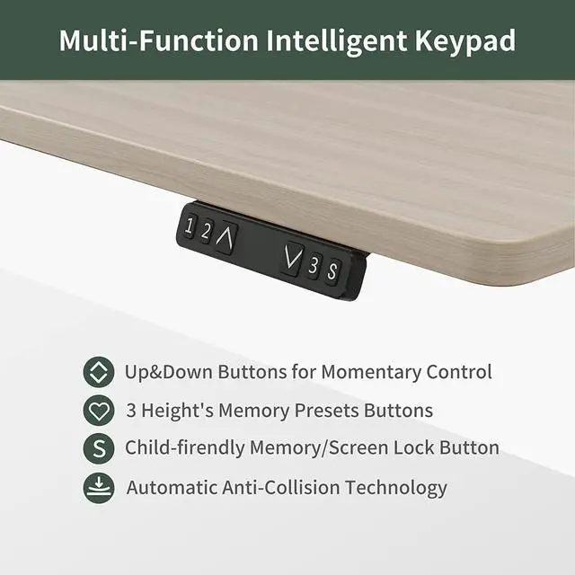 Alt view image 7 of 7 - Triple Motor L Shaped Stadning Desk with LED Strip & Power Outrlets,63 inches Height Adjustable Stand up Corner Desk with Ergonomic Monitor Stand, White Frame/Light Walnut Top
