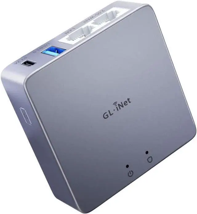 Main image of GL.iNet MT2500A (Brume 2) Mini VPN Security Gateway for Home Office and Remote Work - VPN Server and Client for Home and Office, VPN Cascading, Internet Security, 2.5G WAN (Aluminium Alloy Case)