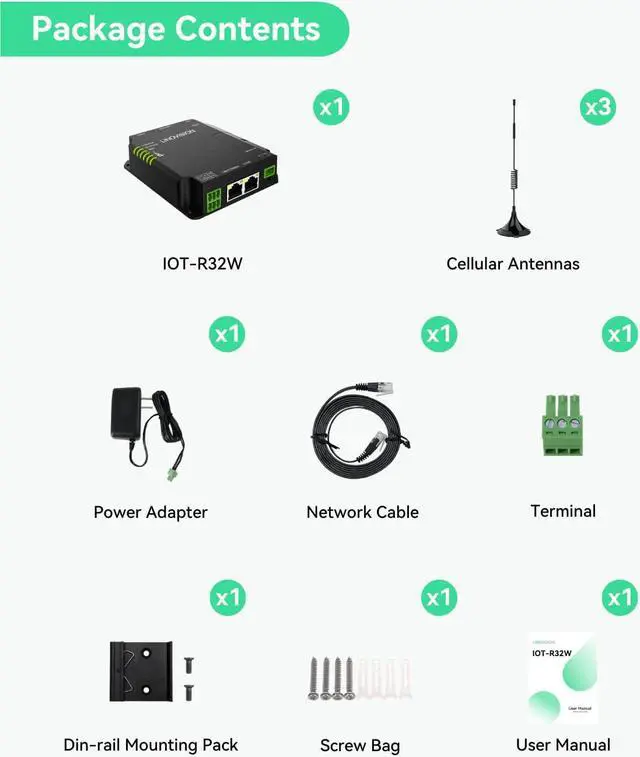 Alt view image 7 of 7 - LINOVISION Industrial Unlocked 4G LTE Router for AT&T and T-Mobile, Support WiFi, Dual SIM Cards, RS485 and DI/DO, Secure VPN Access, Cloud Management, Cellular Router for M2M/IOT Application