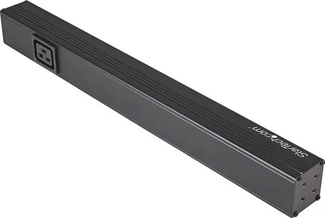 Alt view image 3 of 3 - 10 Outlet Rack Mount Power Strip 125V/16 Amp - 1U Horizontal 19" Rackmount PDU - NEMA 5-20P Input - 10x NEMA 5-15/20R Outlets - Rack Mount PDU - UL Listed - 8ft Power Cord (RKPW101920)