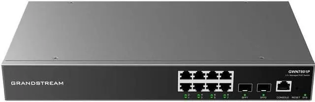 Main image of Grandstream GWN7801P Network Switch 8 Gigabit Ethernet ports,