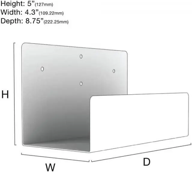Alt view image 2 of 2 - UPS Mount 548i - 5H x 4.3W x 8.75L | UPS Wall Mount for APC Back-UPS 600VA, 425VA, 850VA, and 120V | UPSM-548