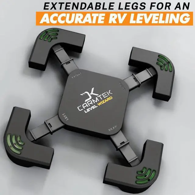 Alt view image 3 of 6 - Level Wizard v2.0 - Wireless RV Leveling System | 2022 Camper Leveling System with Extensible Legs for an Accurate Leveling | Fast & Easy Way to Level Your RV