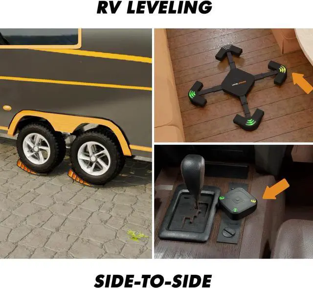 Alt view image 5 of 6 - Level Wizard v2.0 - Wireless RV Leveling System | 2022 Camper Leveling System with Extensible Legs for an Accurate Leveling | Fast & Easy Way to Level Your RV