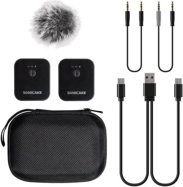 Alt view image 6 of 7 - SONICAKE Wireless Lavalier Microphone System for iPhone & Android Phone/DSLR Cam