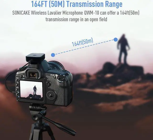 Alt view image 4 of 7 - SONICAKE Wireless Lavalier Microphone System for iPhone & Android Phone/DSLR Cam