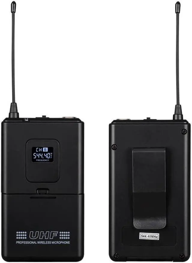 Alt view image 4 of 7 - Wireless Microphone System 4 Channel 2 Handheld 2 Headset 2 Lavalier UHF Church