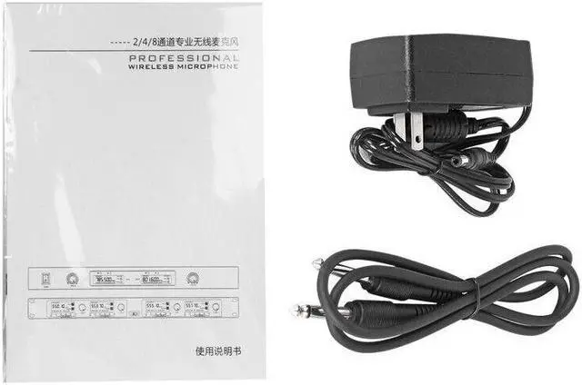 Alt view image 7 of 7 - Wireless Microphone System 4 Channel 2 Handheld 2 Headset 2 Lavalier UHF Church