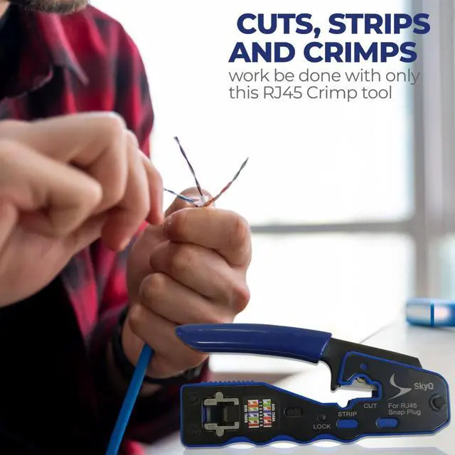 Alt view image 3 of 7 - RJ45 Pass Through Crimp Tool for Network Cat6 Cat5-All in One Ethernet Crimper