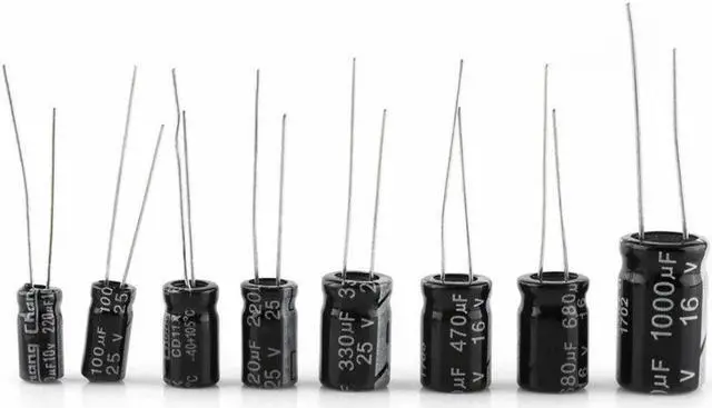 Alt view image 2 of 6 - 500pc Radial Electrolytic Capacitor Assortment Kit 24 Value 0.1uF-1000uF 10V-50V