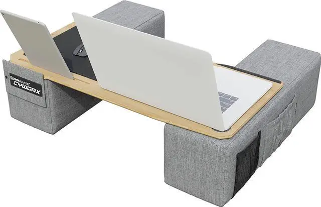 Alt view image 3 of 7 - Couchmaster® CYWORX - Ergonomic Lap Desk for Notebooks or Wireless Equipment, Including Pillows, Mousepad