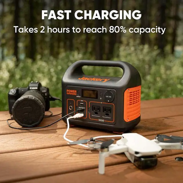 Alt view image 3 of 6 - Portable Power Station Explorer 300, 293Wh Backup Lithium Battery, 110V/300W Pure Sine Wave AC Outlet, Solar Generator (Solar Panel Not Included) for Outdoors Camping Travel Hunting Blackout